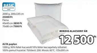 JYSK ALTA paplan ajánlat