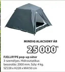 JYSK FJELLRYPE pop-up sátor ajánlat
