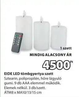 JYSK EIDE LED tömbgyertya szett ajánlat