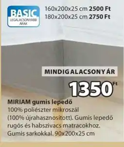 JYSK MIRIAM gumis lepedő ajánlat