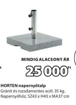 JYSK HORTEN napernyőtalp ajánlat