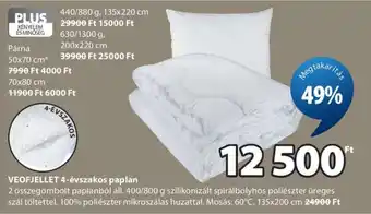 JYSK VEOFJELLET 4-évszakos paplan ajánlat