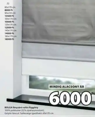 JYSK BOLGA fényzáró rolós függöny ajánlat