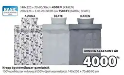 JYSK KREPP ÁGYNEMŰHUZAT-GARNITÚRÁK ajánlat