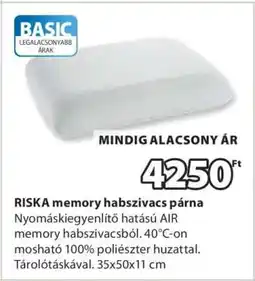 JYSK RISKA memory habszivacs párna ajánlat
