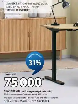 JYSK SVANEKE állítható magasságú íróasztal ajánlat
