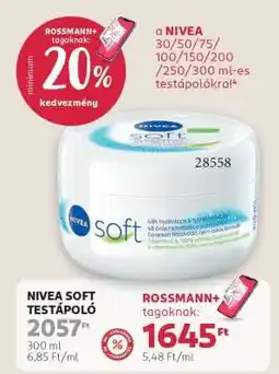 Rossmann NIVEA SOFT TESTÁPOLÓ ajánlat
