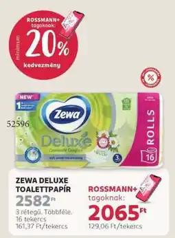Rossmann Zewa Deluxe toalettpapír ajánlat
