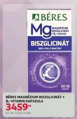 Rossmann BÉRES MAGNÉZIUM BISZGLICINÁT + B6-VITAMIN KAPSZULA ajánlat