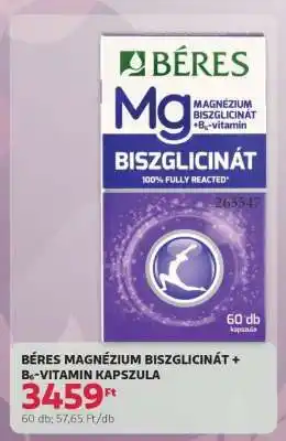 BÉRES MAGNÉZIUM BISZGLICINÁT + B6-VITAMIN KAPSZULA