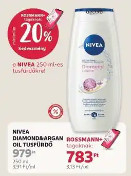 Rossmann NIVEA DIAMOND&ARGAN OIL TUSFÜRDŐ ajánlat
