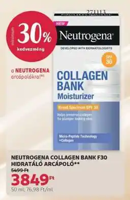 Rossmann NEUTROGENA COLLAGEN BANK F30 HIDRATÁLÓ ARCKRÉM ajánlat