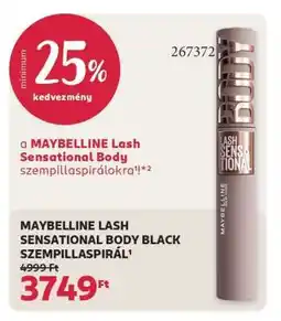 Rossmann MAYBELLINE LASH SENSATIONAL BODY BLACK SZEMPILLASPIRÁL ajánlat