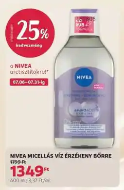 Rossmann NIVEA MICELLÁS VÍZ ÉRZÉKENY BŐRRE ajánlat