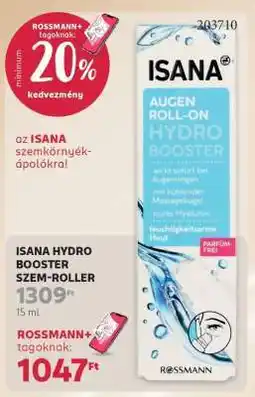 Rossmann ISANA HYDRO BOOSTER SZEM-ROLLER ajánlat