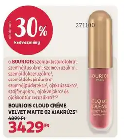 Rossmann BOURJOIS CLOUD CRÉME VELVET MATTE 02 AJAKRÚZS ajánlat