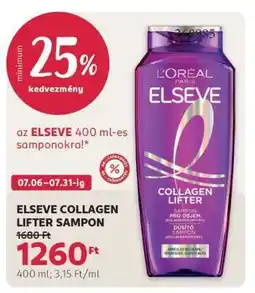 Rossmann ELSEVE COLLAGEN LIFTER SAMPON ajánlat
