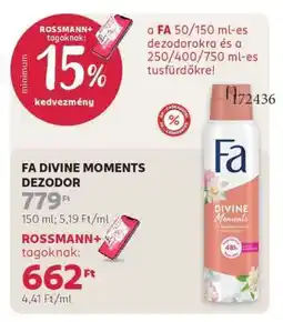 Rossmann FA DIVINE MOMENTS DEZODOR ajánlat