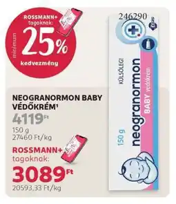 Rossmann Neogranormon baby védőkrém ajánlat