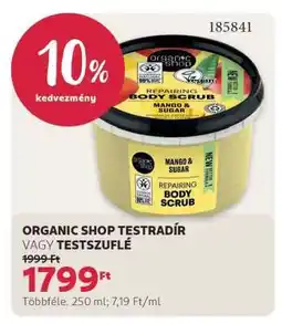 Rossmann ORGANIC SHOP TESTRADÍR VAGY TESTSZUFLÉ ajánlat