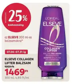 Rossmann ELSEVE COLLAGEN LIFTER BALZSAM ajánlat