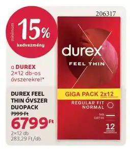Rossmann DUREX FEEL THIN ÓVSZER DUOPACK ajánlat