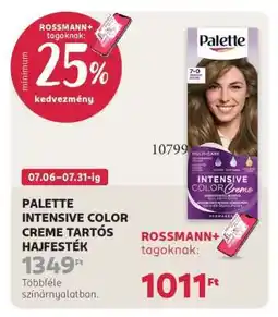 Rossmann PALETTE INTENSIVE COLOR CREME TARTÓS HAJFESTÉK ajánlat