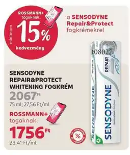 Rossmann SENSODYNE REPAIR & PROTECT WHITENING FOGKRÉM ajánlat