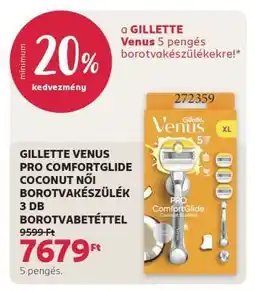 Rossmann GILLETTE VENUS PRO COMFORTGLIDE COCONUT NŐI BOROTVAKÉSZÜLÉK 3 DB BOROTVABETÉTTEL ajánlat