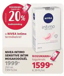 Rossmann NIVEA Intimo Sensitive intim mosakodógél ajánlat