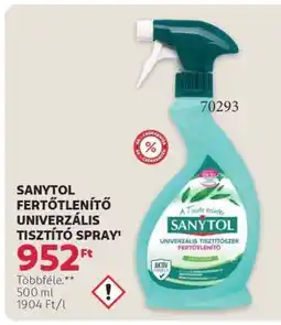 Rossmann SANYTOL FERTŐTLENÍTŐ UNIVERZÁLIS TISZTÍTÓ SPRAY ajánlat