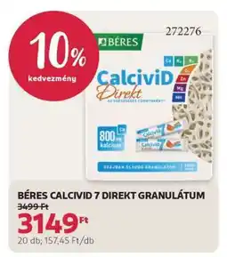 Rossmann BÉRES CALCIVID 7 DIREKT GRANULÁTUM ajánlat