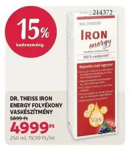 Rossmann DR. THEISS IRON ENERGY FOLYÉKONY VASKÉSZÍTMÉNY ajánlat