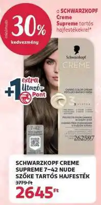 Rossmann SCHWARZKOPF CREME SUPREME 7-42 NUDE SZŐKE TARTÓS HAJFESTÉK ajánlat