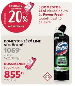 Rossmann DOMESTOS ZÉRÓ LIME VÍZKŐOLDÓ ajánlat