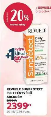 Rossmann REVUELE SUNPROTECT F50+ FÉNYVÉDŐ ARCKRÉM ajánlat