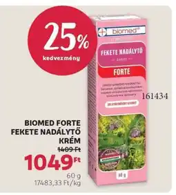 Rossmann BIOMED FORTE FEKETE NADÁLYTÓ KRÉM ajánlat