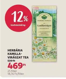Rossmann HERBÁRIA KAMILLA-VIRÁGZAT TEA ajánlat
