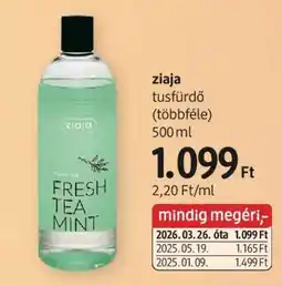 DM Ziaja tusfürdő ajánlat
