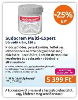 Benu Gyógyszertárak Sudocrem Multi-Expert ajánlat