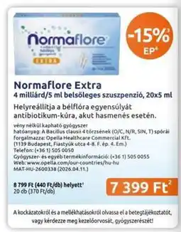 Benu Gyógyszertárak Normaflore Extra ajánlat