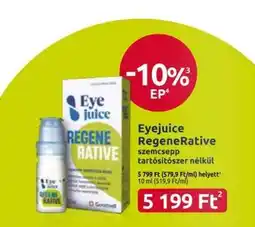 Benu Gyógyszertárak Eyejuice RegeneRative ajánlat