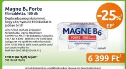Benu Gyógyszertárak Magne B6 Forte ajánlat