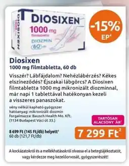 Benu Gyógyszertárak Diosixen ajánlat