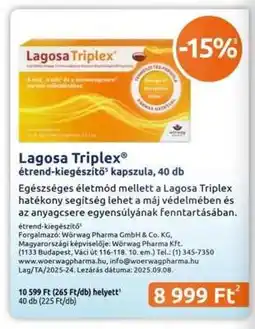 Benu Gyógyszertárak Lagosa Triplex ajánlat