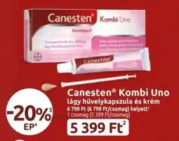 Benu Gyógyszertárak Canesten Kombi Uno ajánlat