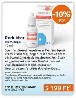 Benu Gyógyszertárak Reduktor szemcsepp 10 ml ajánlat