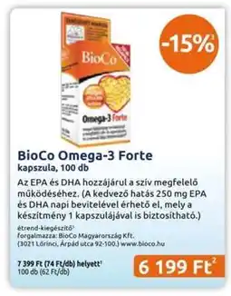Benu Gyógyszertárak BioCo Omega-3 Forte kapszula, 100 db ajánlat