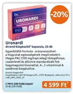 Benu Gyógyszertárak Uronardi ajánlat