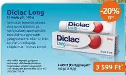 Benu Gyógyszertárak Diclac Long ajánlat